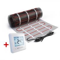 Теплый пол нагревательный мат (1,5 кв.м.) + электронный терморегулятор